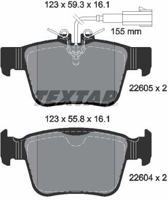 Brake Pad Set, disc brake Q+ 2260501