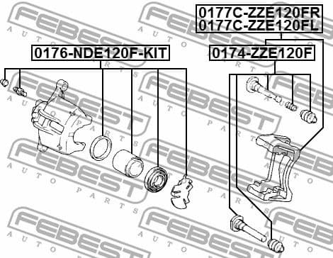 Brake Caliper Bracket Set 0177C-ZZE120FR