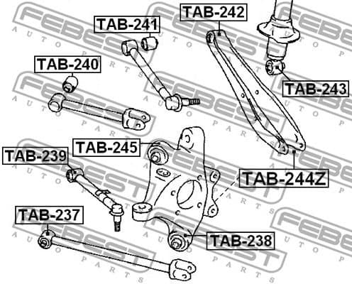 Mounting, control/trailing arm TAB-244Z - image 2