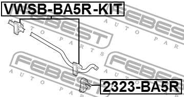 Repair Kit, stabiliser bush VWSB-BA5R-KIT - image 2