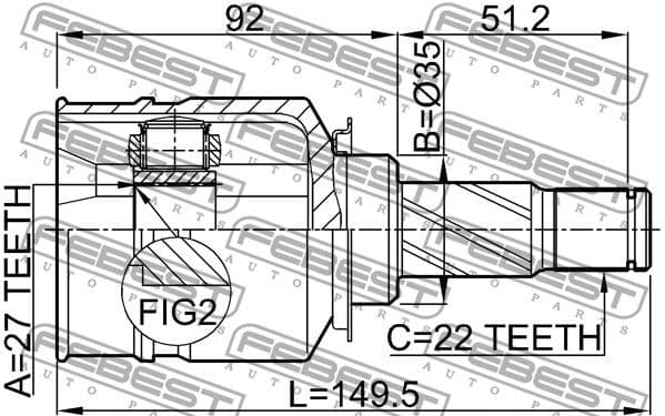 Joint Kit, drive shaft 1811-Z14 - image 2