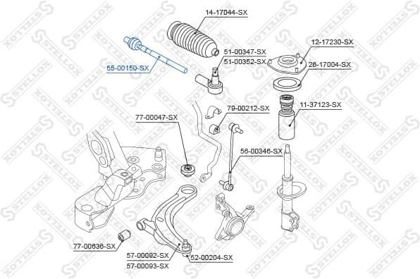 Inner Tie Rod 55-00150-SX