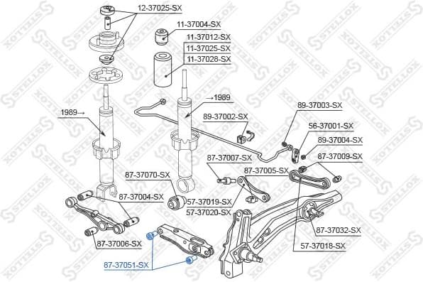 Mounting, control/trailing arm 87-37051-SX - image 2