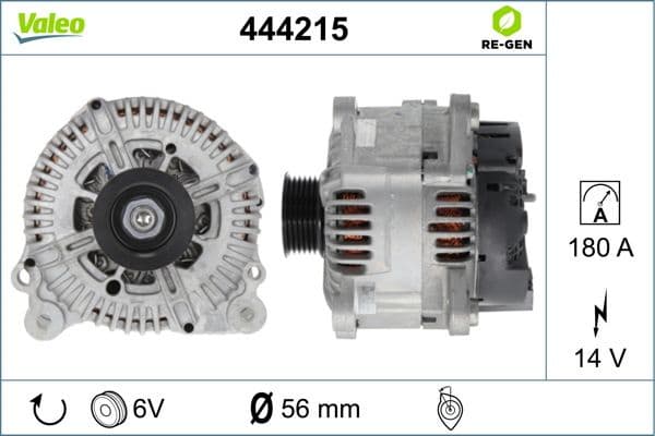 Alternator VALEO RE-GEN REMANUFACTURED 444215