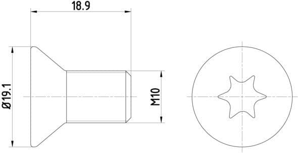 Bolt, brake disc TPM0010