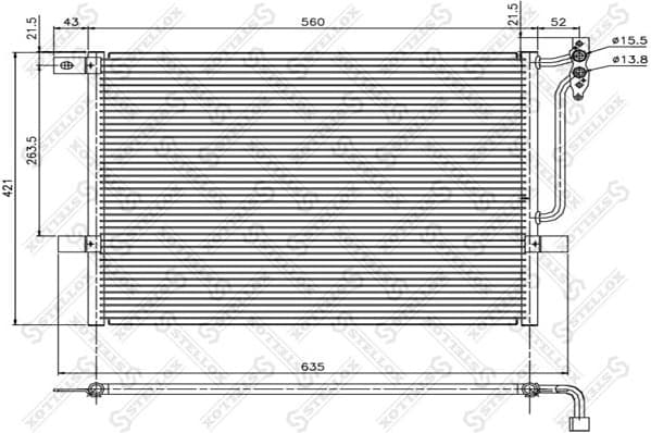 Condenser, air conditioning 10-45052-SX