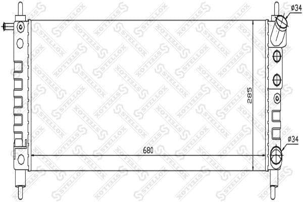 Radiator, engine cooling 10-26076-SX