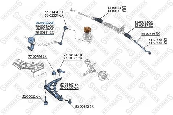 Mounting, stabiliser bar 79-00064-SX - image 2