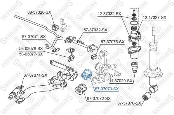 Mounting, control/trailing arm 87-37073-SX - image 2