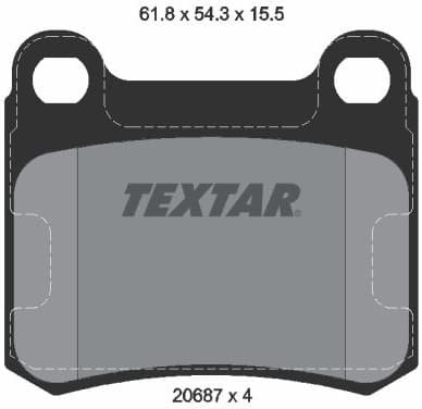 Brake Pad Set, disc brake Q+ 2068701