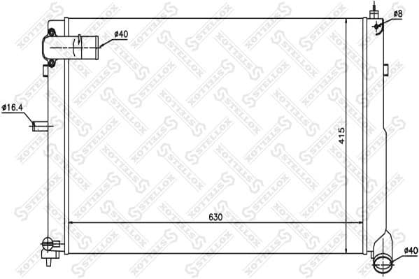 Radiator, engine cooling 10-25263-SX