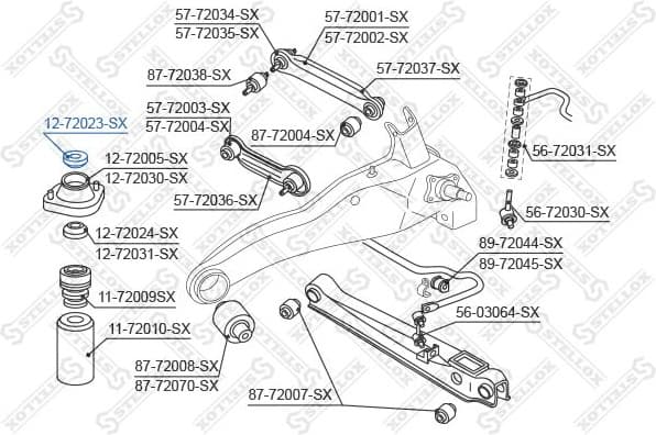 Repair Kit, suspension strut support mount 12-72023-SX - image 2