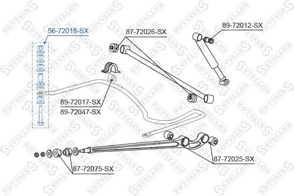 Link/Coupling Rod, stabiliser bar 56-72018-SX - image 2