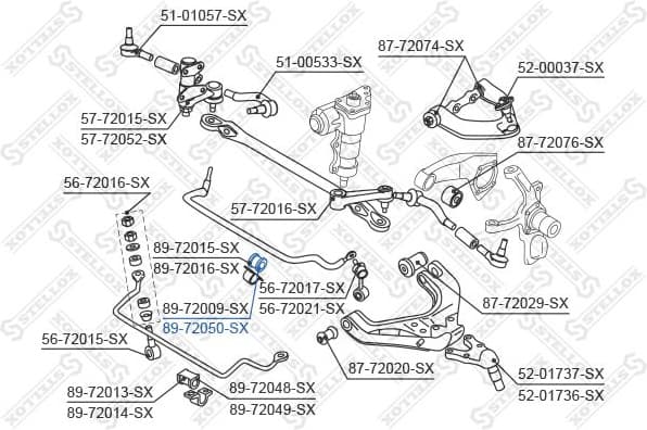 Mounting, stabiliser bar 89-72050-SX - image 2