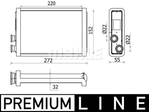 Heat Exchanger, interior heating BEHR *** PREMIUM LINE *** AH 37 000P