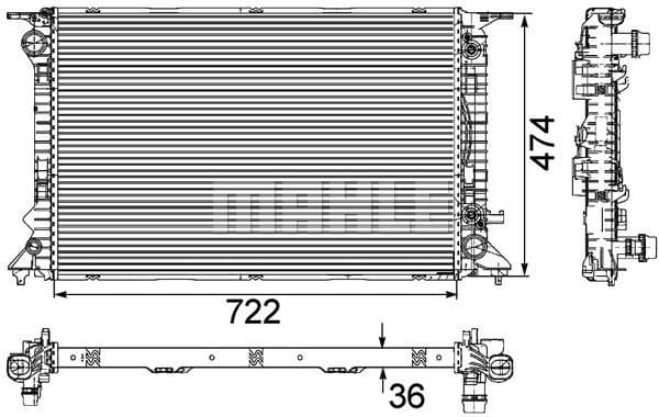 Radiator, engine cooling BEHR *** PREMIUM LINE *** CR 912 000P - image 2