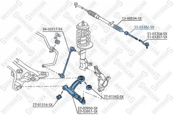 Inner Tie Rod 55-03382-SX - image 2