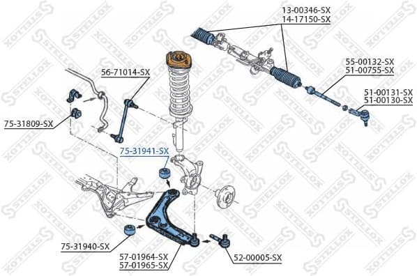 Mounting, control/trailing arm 75-31941-SX - image 2