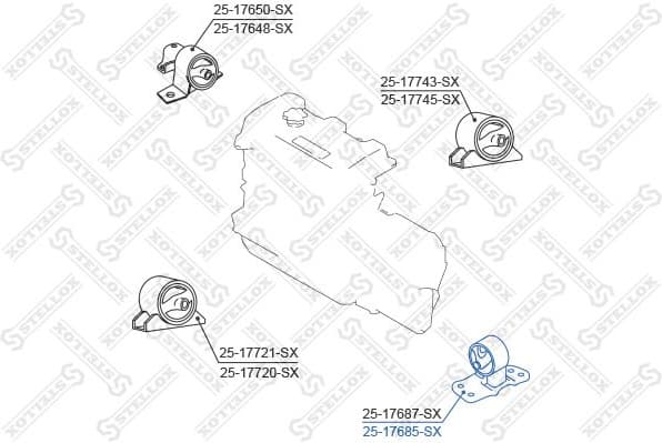 Mounting, engine 25-17685-SX