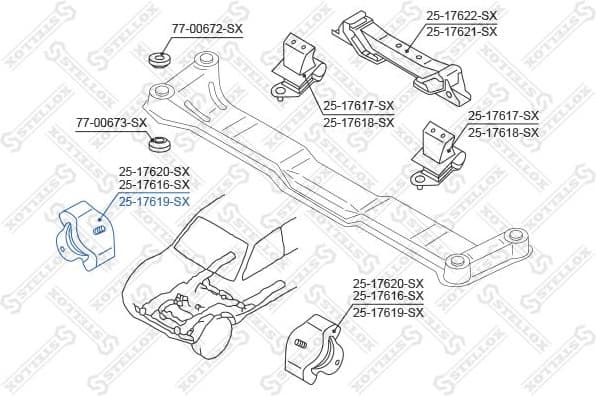 Mounting, engine 25-17619-SX