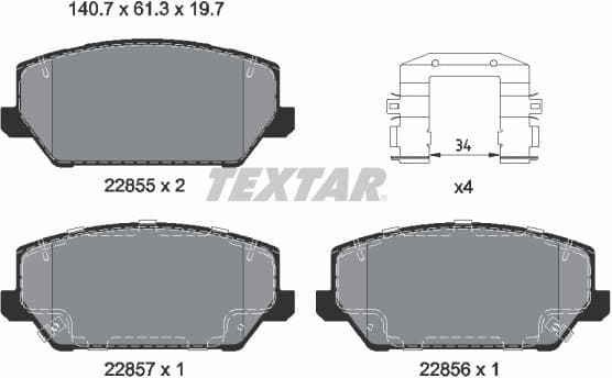 Brake Pad Set, disc brake Q+ 2285501
