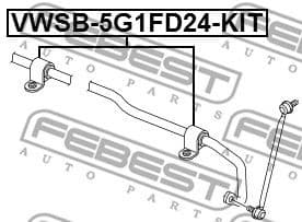 Repair Kit, stabiliser bush VWSB-5G1FD24-KIT - image 2