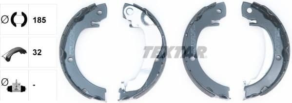 Brake Shoe Set, parking brake 91077300