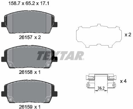 Brake Pad Set, disc brake Q+ 2615701
