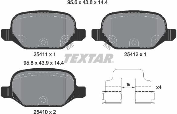 Brake Pad Set, disc brake Q+ 2541101