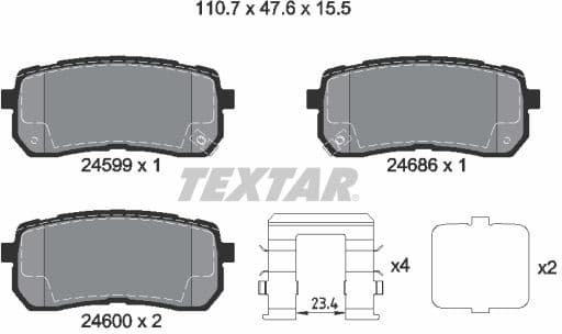 Brake Pad Set, disc brake Q+ 2459904