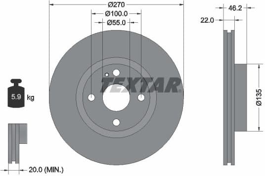 Brake Disc PRO 92175903