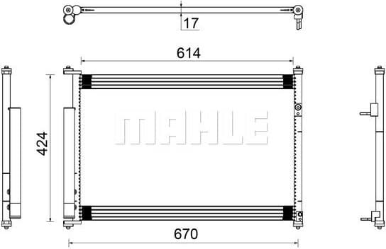 Condenser, air conditioning BEHR AC 490 000S