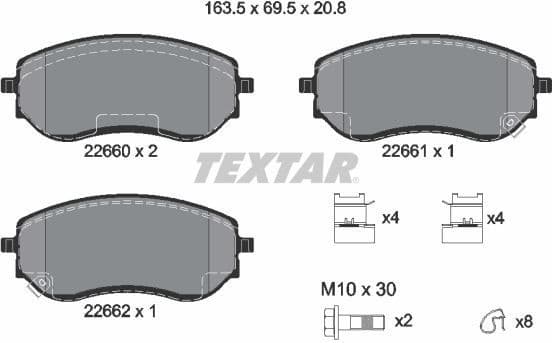 Brake Pad Set, disc brake Q+ 2266001