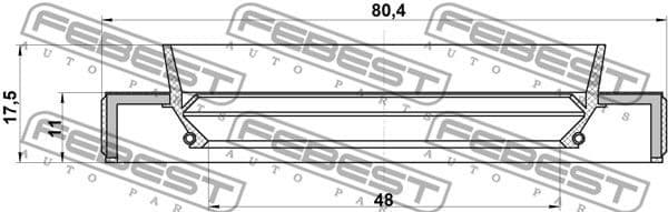 Shaft Seal, drive shaft 95HBY-50801117L - image 2