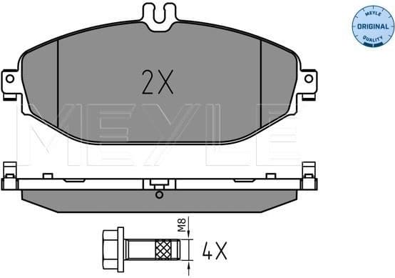 Brake Pad Set, disc brake MEYLE-ORIGINAL: True to OE. 025 220 7619