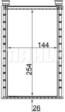 Heat Exchanger, interior heating BEHR AH 224 000S