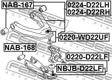 Control/Trailing Arm, wheel suspension 0224-D22RH - image 2