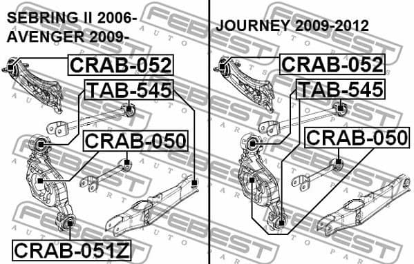 Mounting, control/trailing arm CRAB-050 - image 2