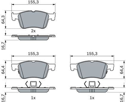 Brake Pad Set, disc brake 0 986 424 885