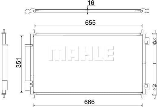 Condenser, air conditioning BEHR AC 811 000S
