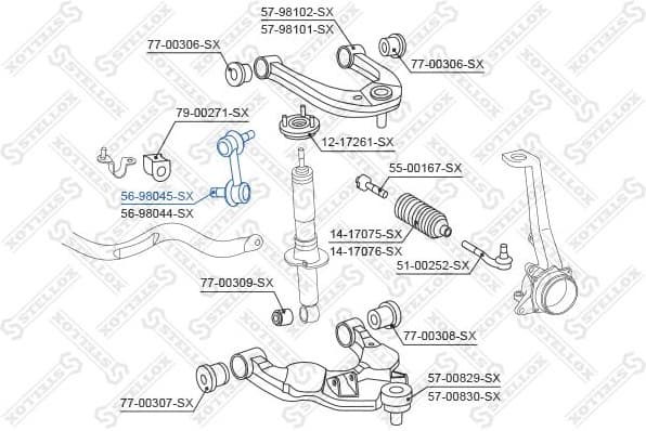 Link/Coupling Rod, stabiliser bar 56-98045-SX - image 2