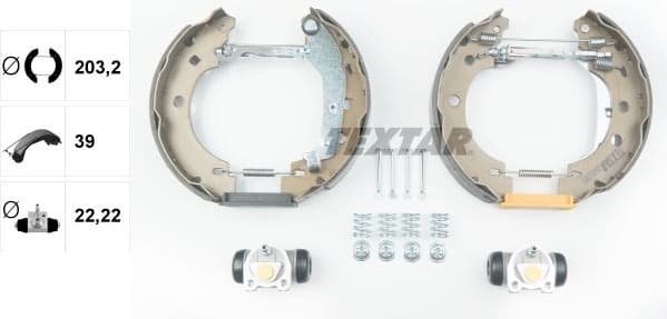 Brake Shoe Set Shoe Kit Pro 84052800