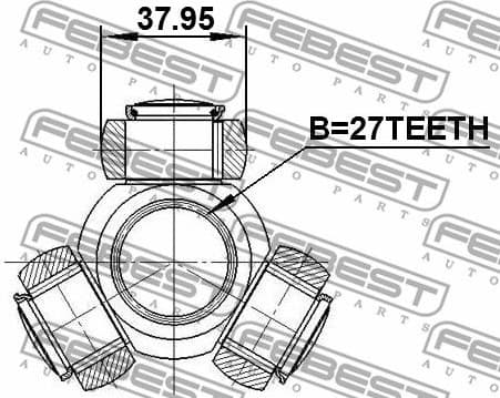 Spider Assembly, drive shaft 1616-221 - image 2