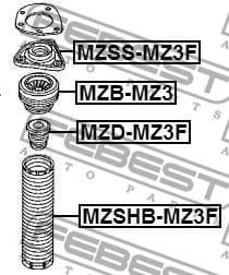 Rubber Buffer, suspension MZD-MZ3F - image 2