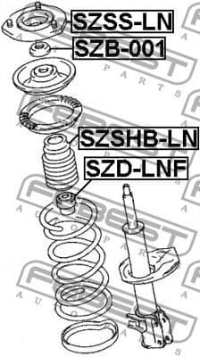 Rolling Bearing, suspension strut support mount SZB-001 - image 2