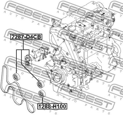Deflection/Guide Pulley, V-ribbed belt 1288-H100 - image 2