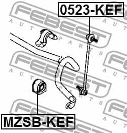 Link/Coupling Rod, stabiliser bar 0523-KEF