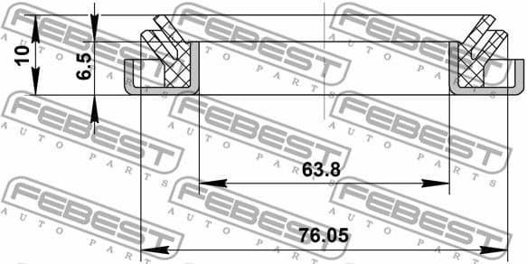 Seal Ring, wheel hub 95DDY-75640610X - image 2