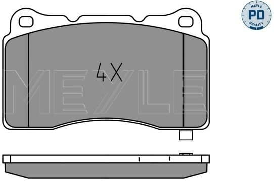 Brake Pad Set, disc brake MEYLE-PD: Advanced performance and design. 025 233 2516/PD