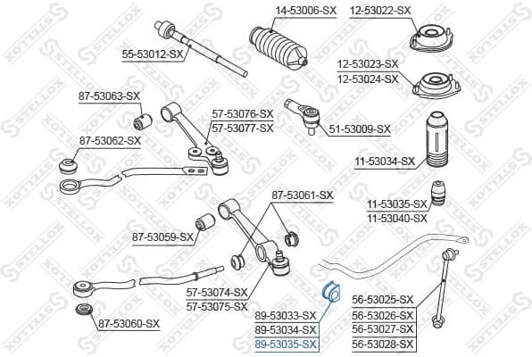 Mounting, stabiliser bar 89-53035-SX - image 2